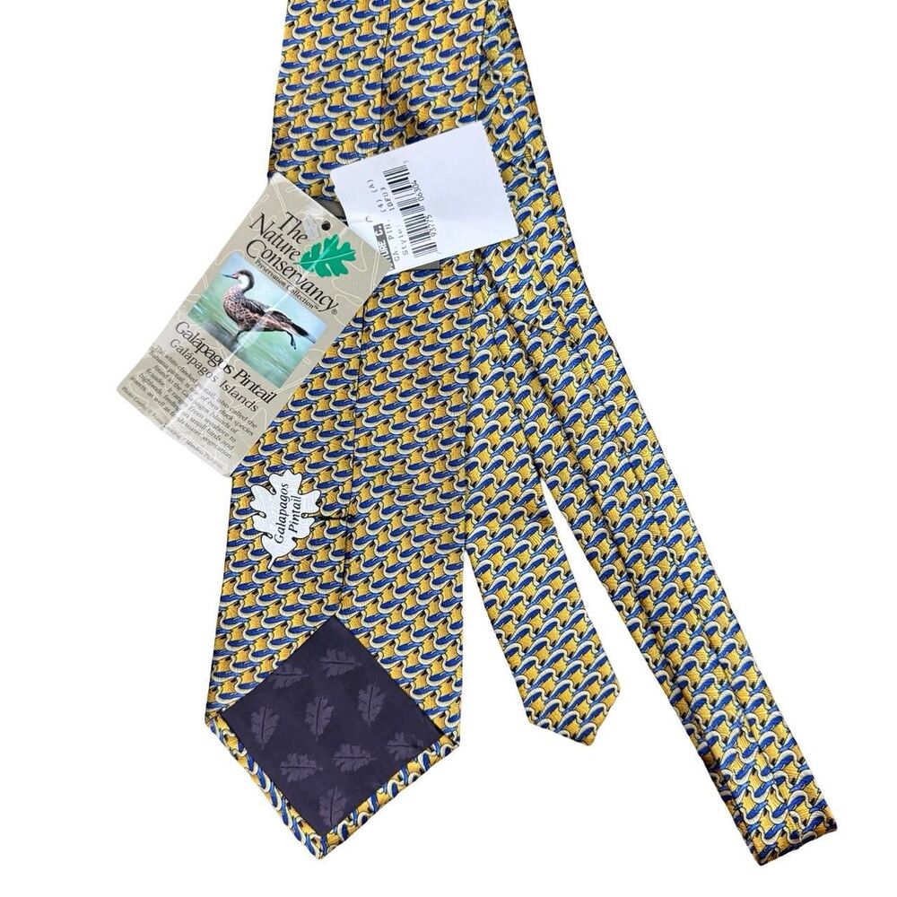 NWT The Nature Conservancy Galápagos Pintail 100% imported handmade silk tie